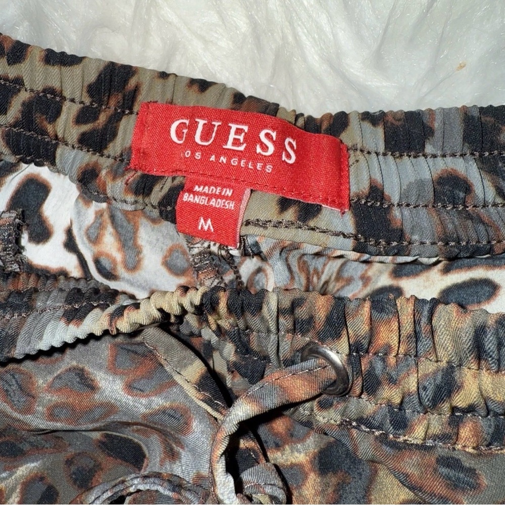 Guess Animal Print Drawstring Shorts